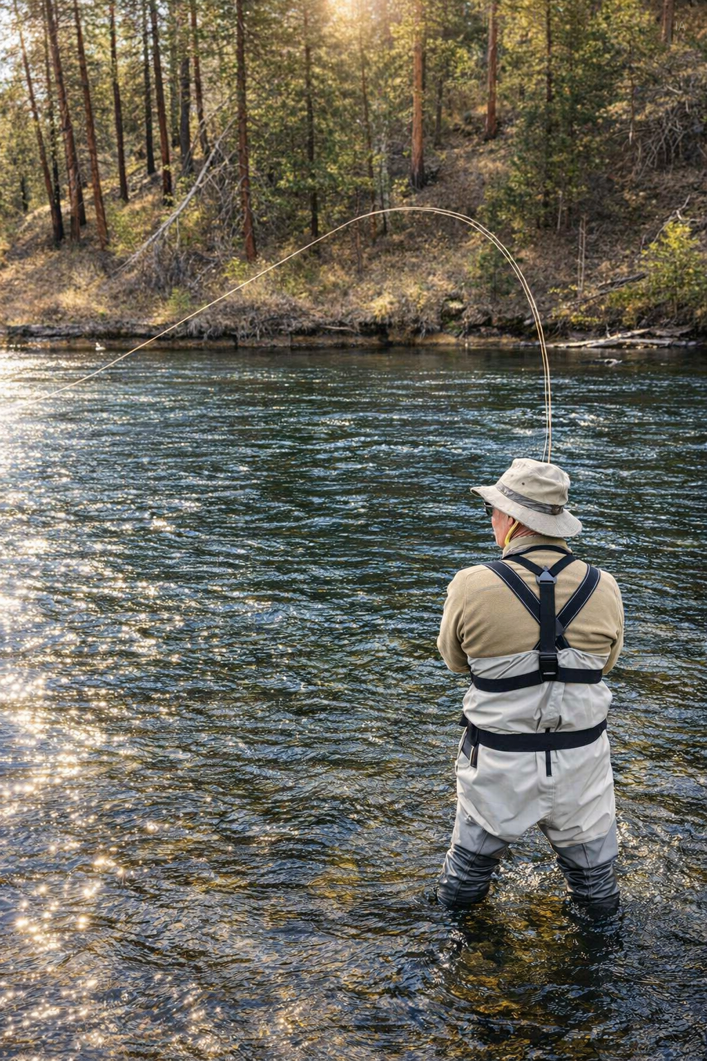 Fly fishing on Trinity River