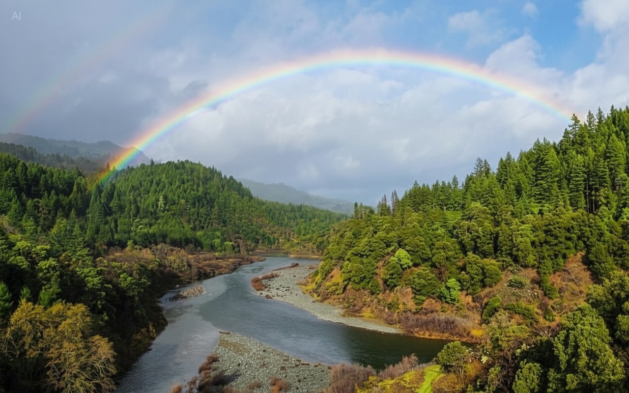 River Rock Cabin at sunset