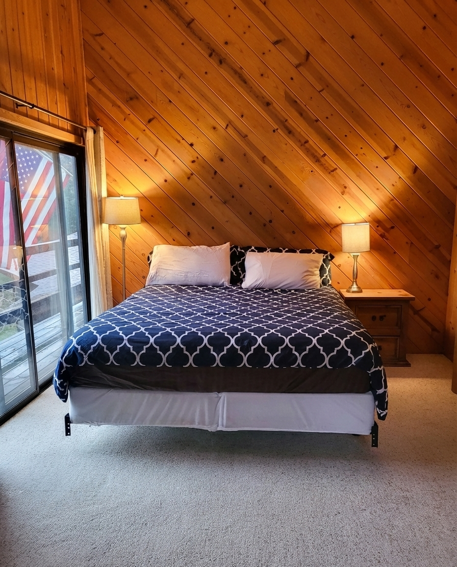 Master bedroom with California King bed