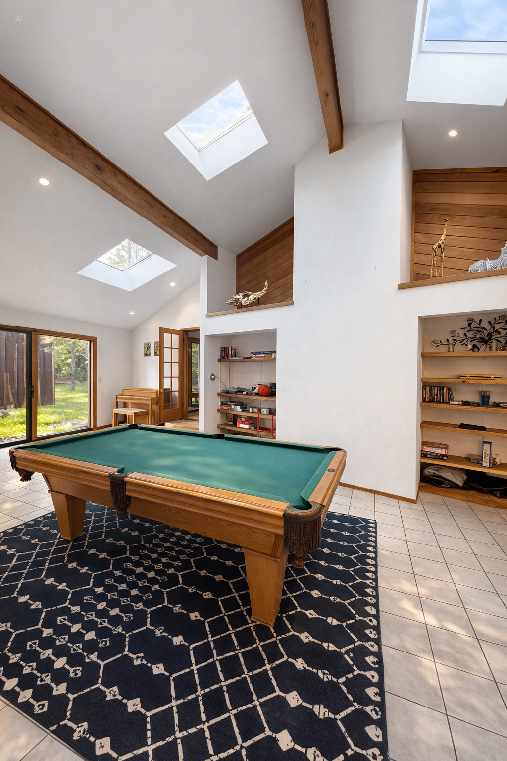 Game room with pool table
