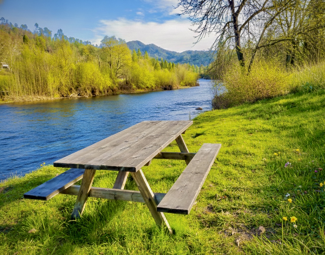 Trinity River at River Rock Cabin